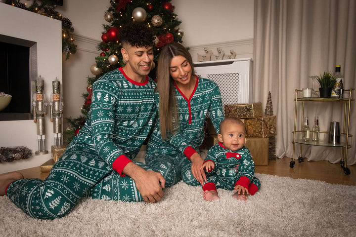 YULETIDE (2023) - Baby's One Piece Green Matching Pyjama Set