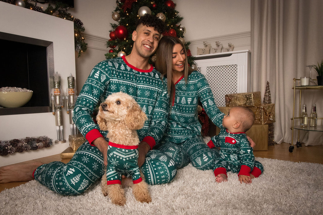 YULETIDE (2023) - Baby's One Piece Green Matching Pyjama Set