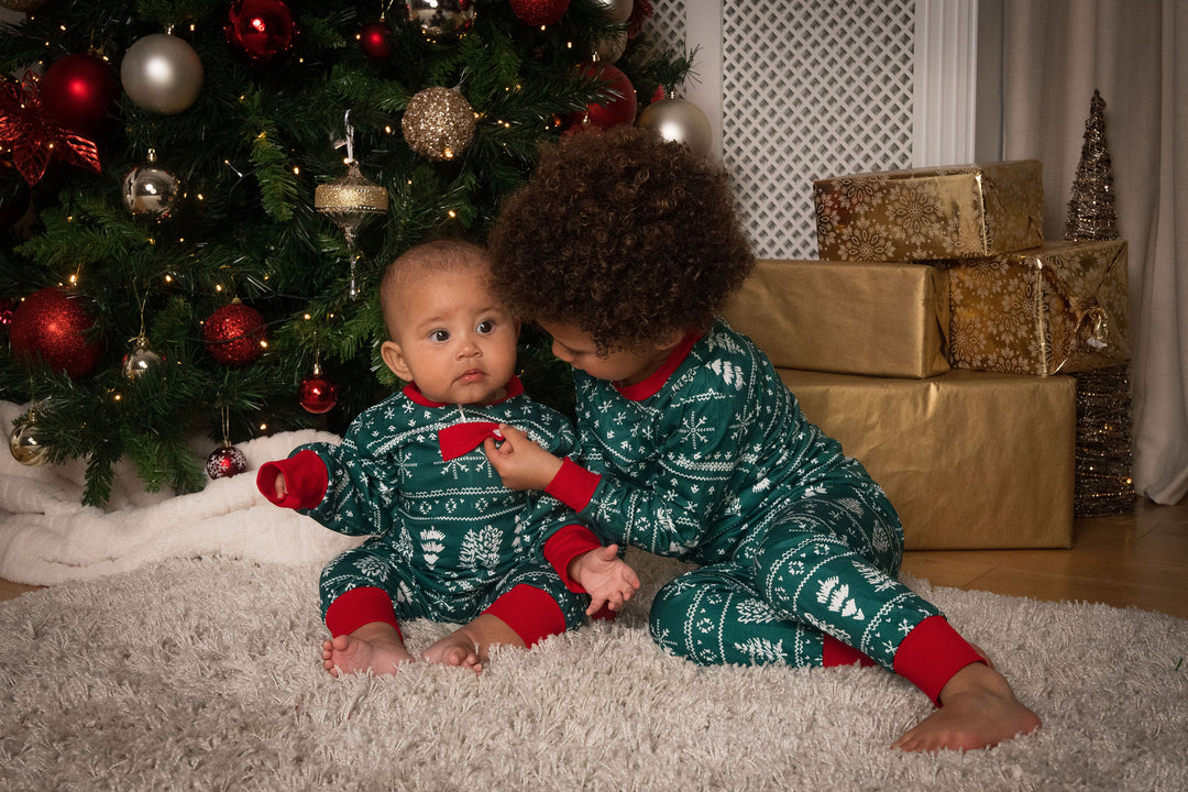 YULETIDE (2023) - Baby's One Piece Green Matching Pyjama Set