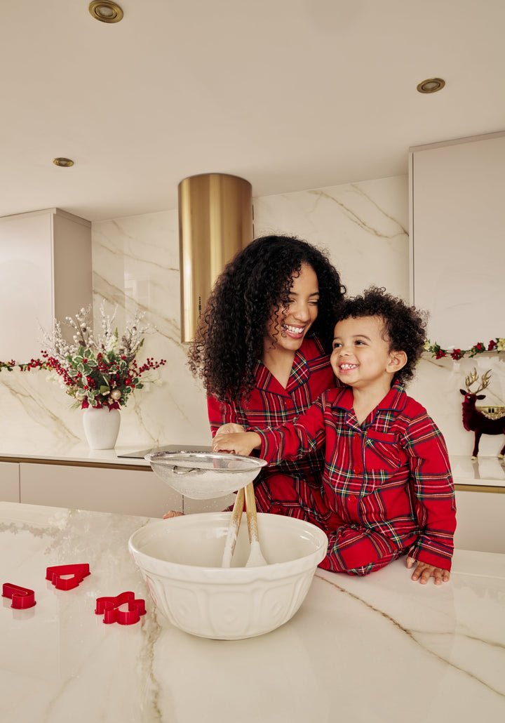 CHECK THE HALLS - Baby's One Piece Matching Pyjamas