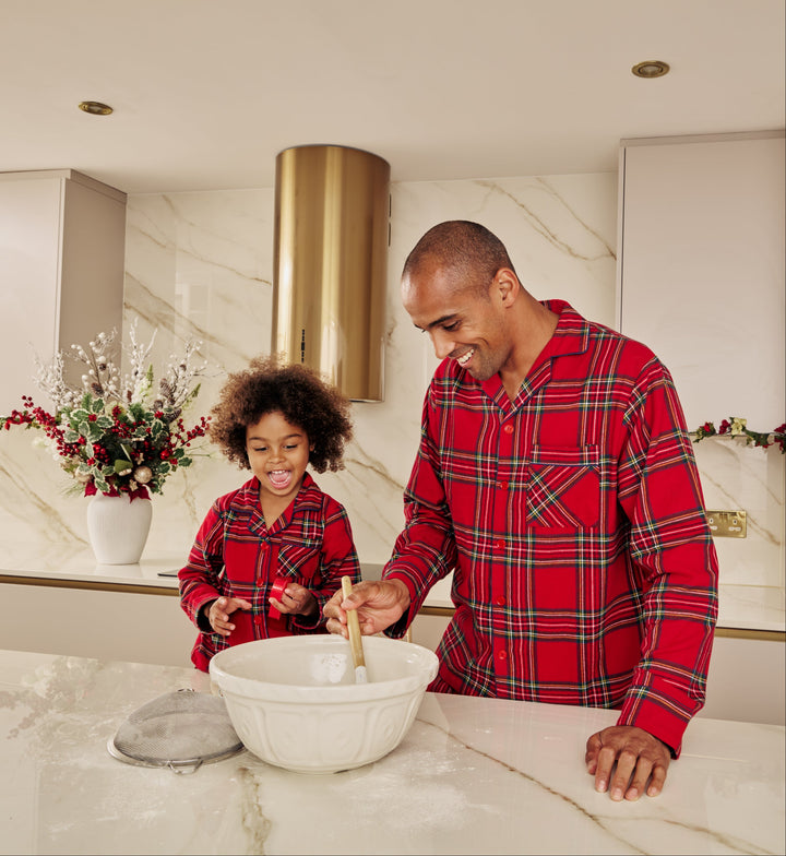 CHECK THE HALLS - Men's Two Piece Long Matching Pyjama Set