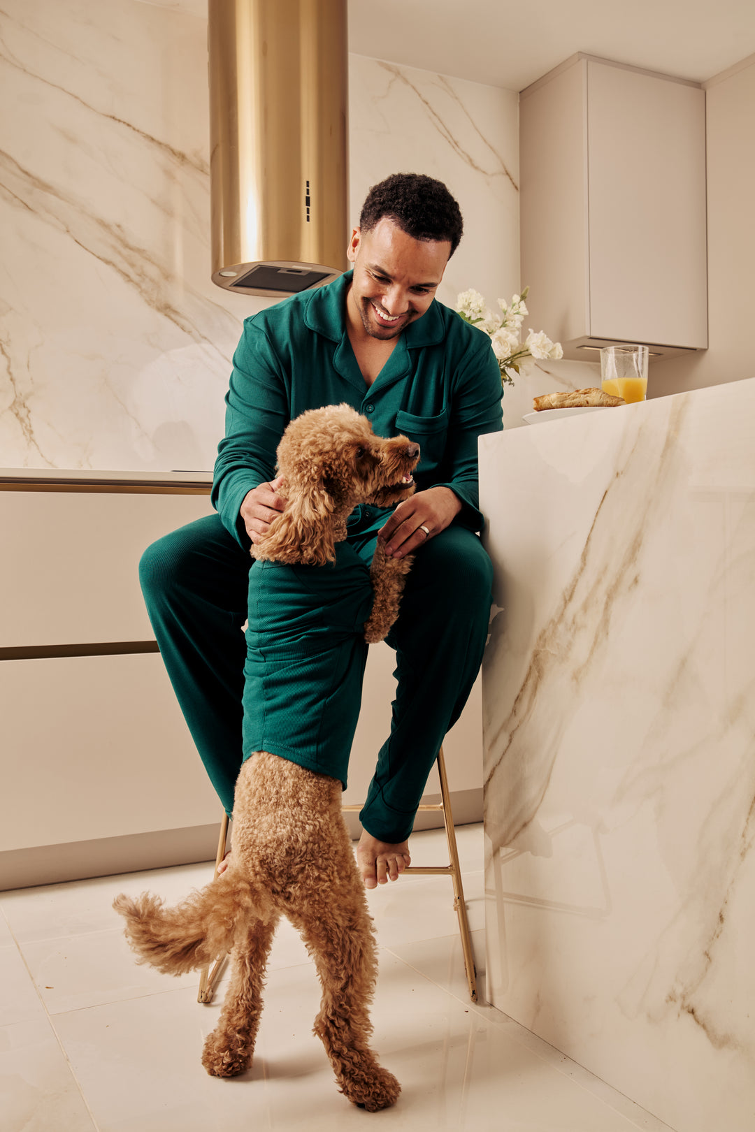 MIDNIGHT JEWEL (EMERALD GREEN) - Pet One Piece Matching Pyjamas