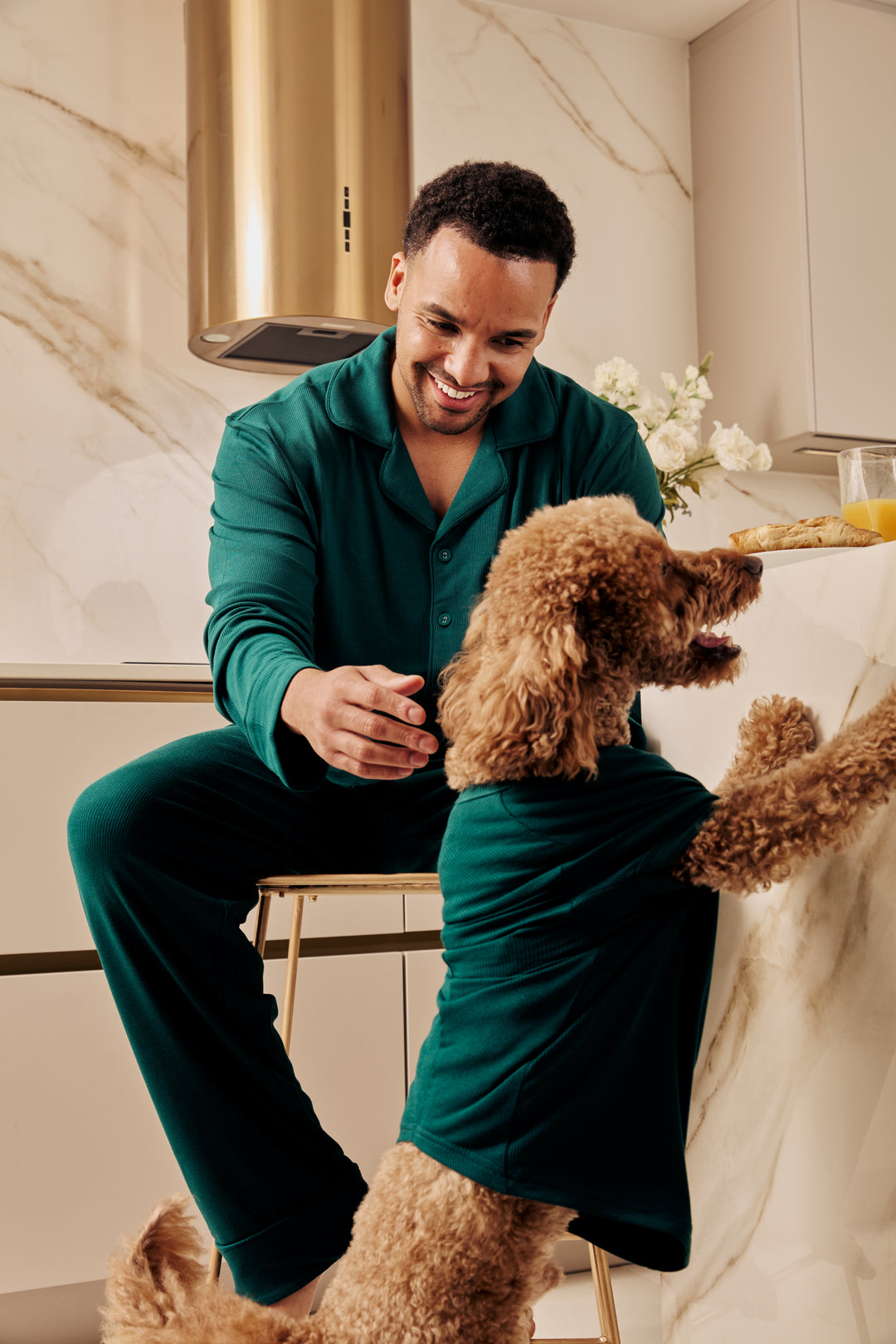 MIDNIGHT JEWEL (EMERALD GREEN) - Pet One Piece Matching Pyjamas