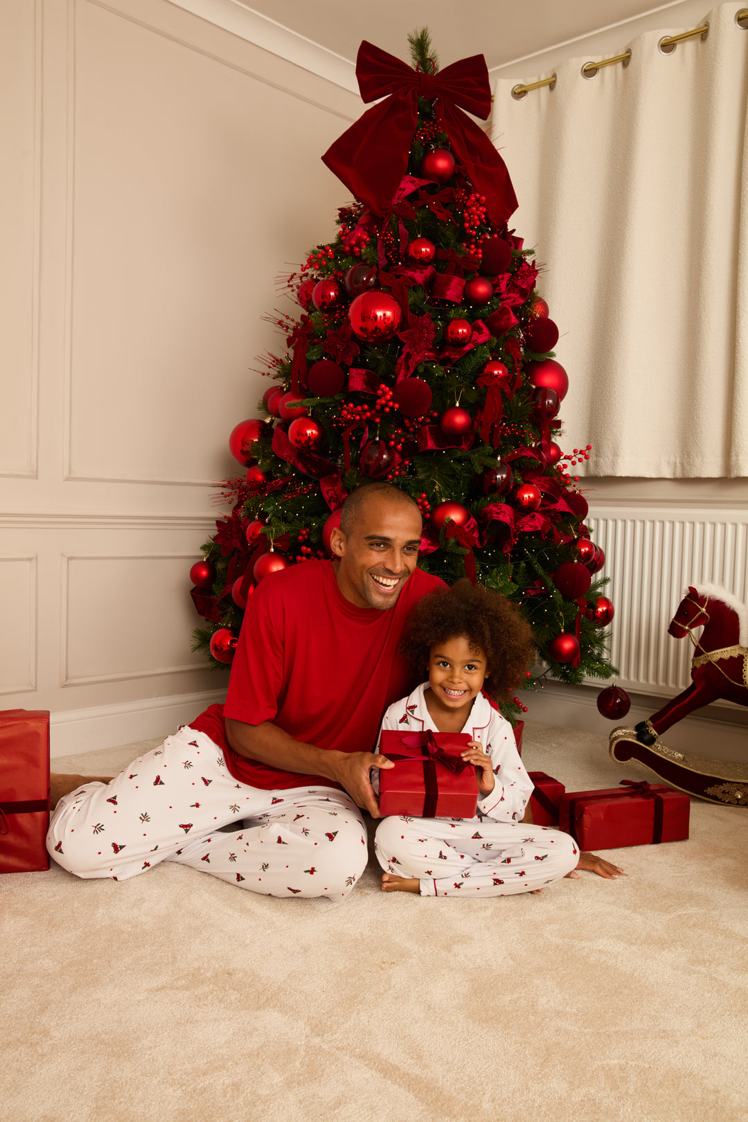 DRIVING HOME FOR CHRISTMAS - Men's Two Piece Long Matching Pyjama Set (Short Sleeve)