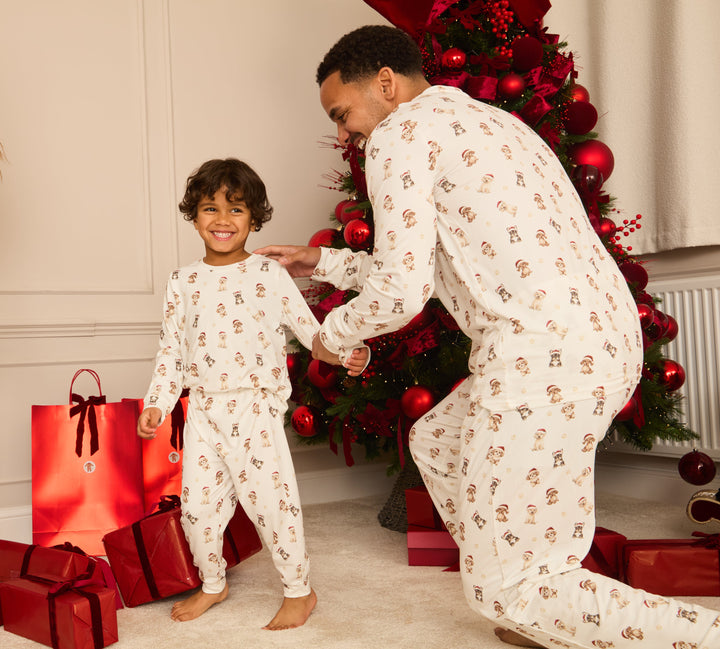 SANTA PAWS - Children's Two Piece Long Matching Pyjama Set