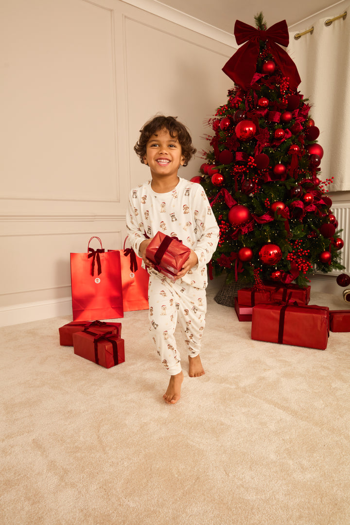 SANTA PAWS - Children's Two Piece Long Matching Pyjama Set