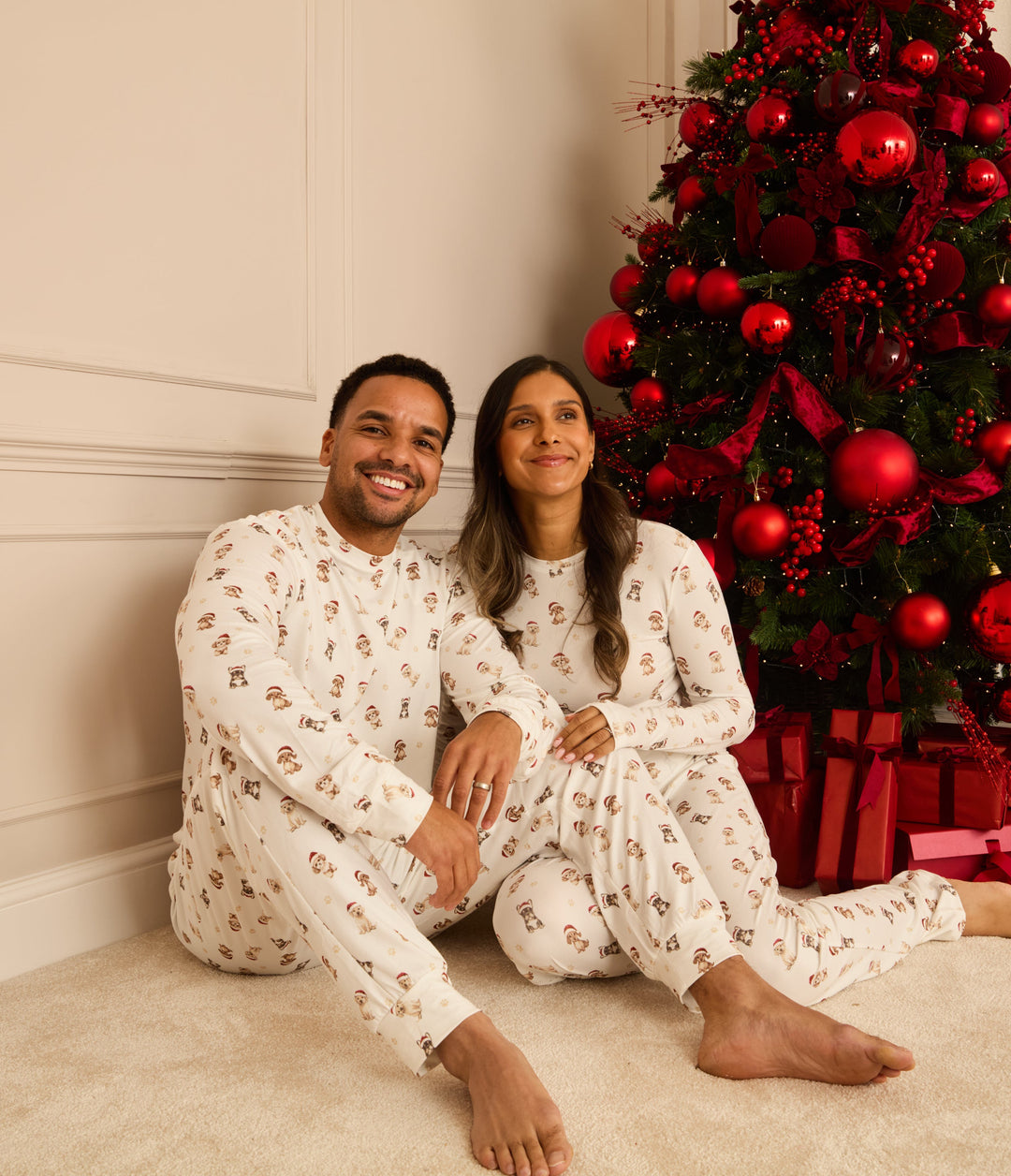 SANTA PAWS - Women's Two Piece Long Matching Pyjama Set