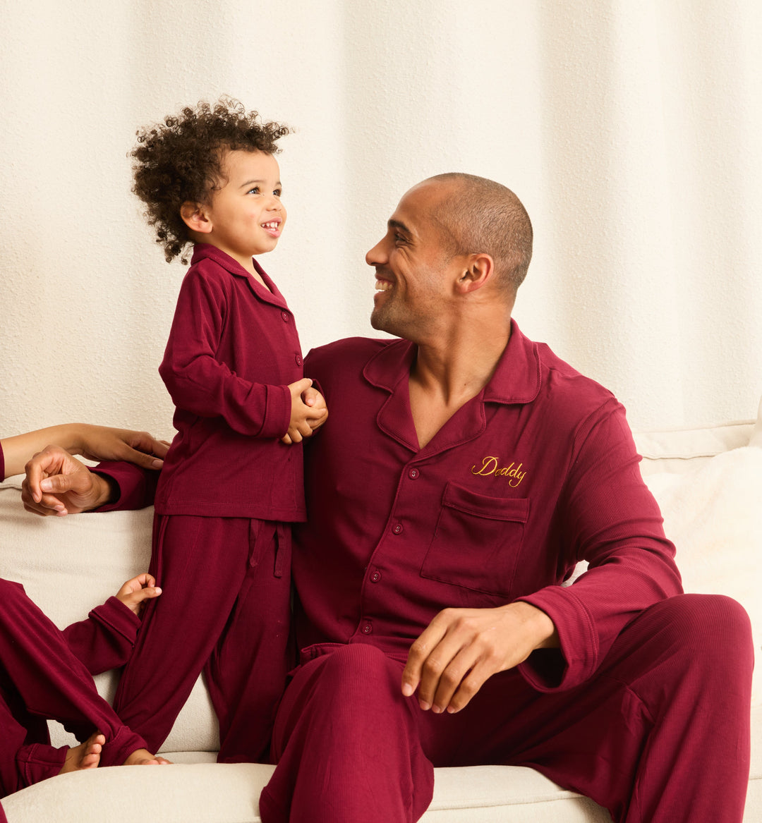 MIDNIGHT JEWEL (RICH BURGUNDY) - Men's Two Piece Long Matching Pyjama Set