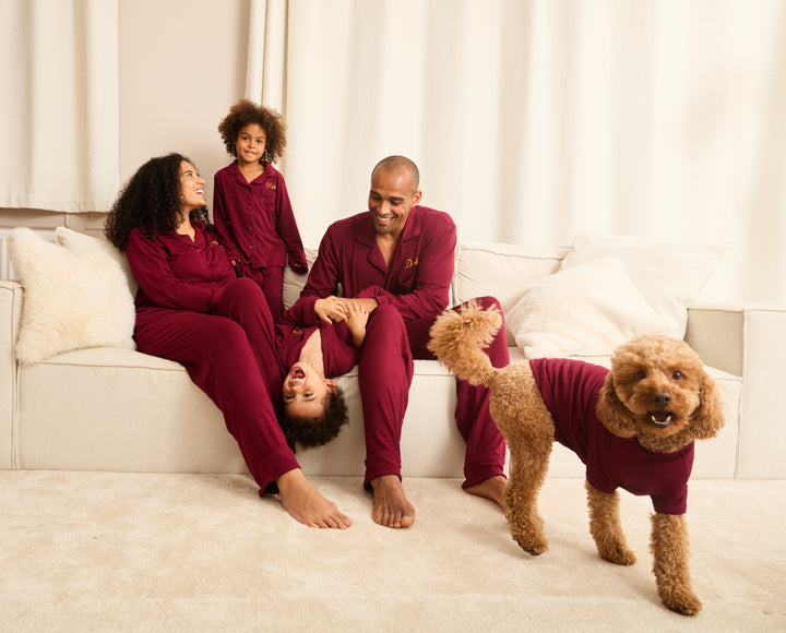 MIDNIGHT JEWEL (RICH BURGUNDY) - Pet One Piece Matching Pyjamas
