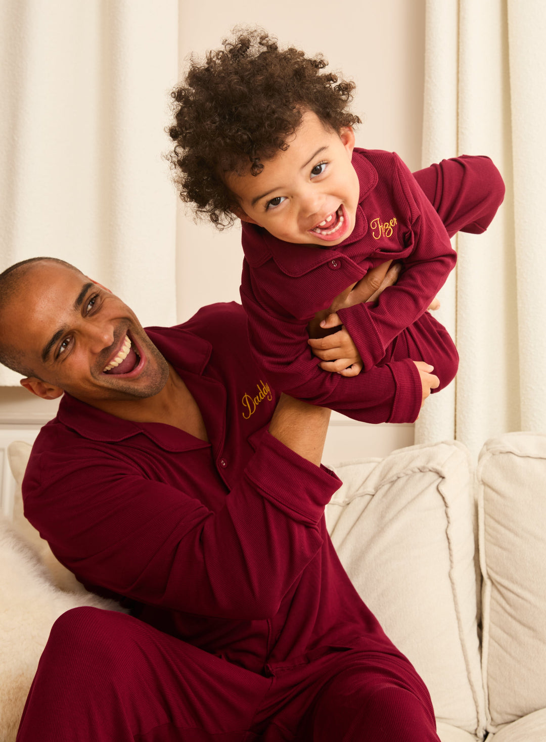 MIDNIGHT JEWEL (RICH BURGUNDY) - Men's Two Piece Long Matching Pyjama Set