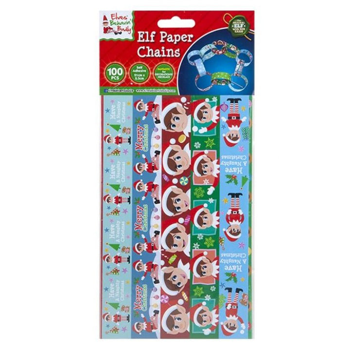 Self Adhesive Elf Paper Chains (100 Piece)