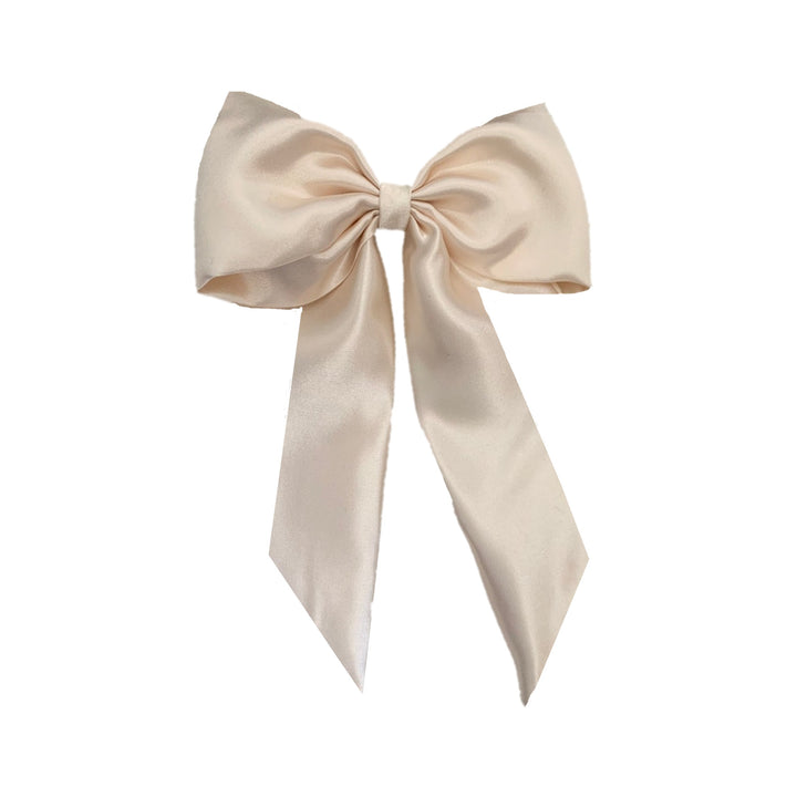 CHAMPAGNE VELVET - Gold Plush Velour Hair Bow