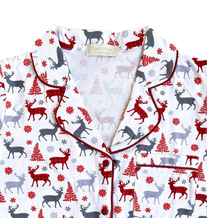 (TOP ONLY) CHRISTMAS KISSES - Women's Matching Pyjamas - UK 12-14