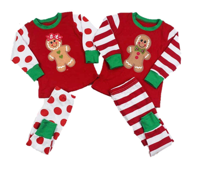 (DISCONTINUED) GINGERBREAD - Boy's Stripe Two Piece Pyjama Set