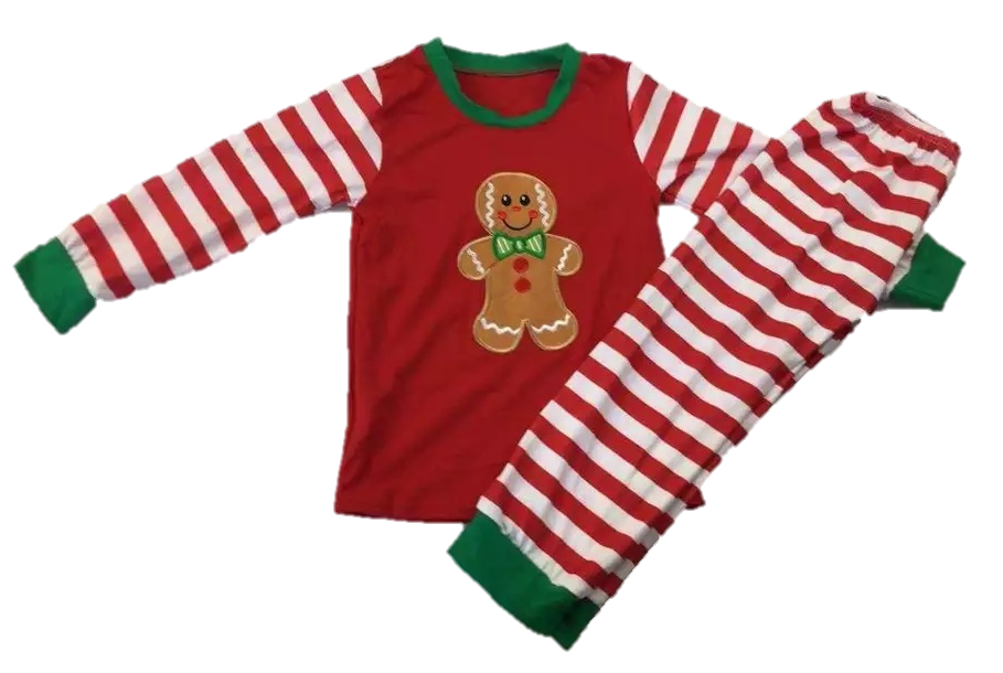 (DISCONTINUED) GINGERBREAD - Boy's Stripe Two Piece Pyjama Set