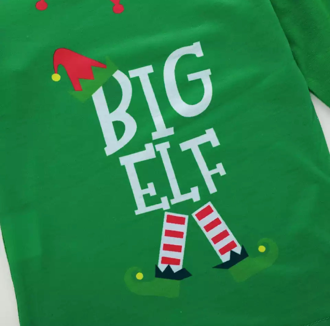 FAMILY OF ELVES - Children's Two Piece Green Matching Pyjama Set - My Christmas Pyjamas