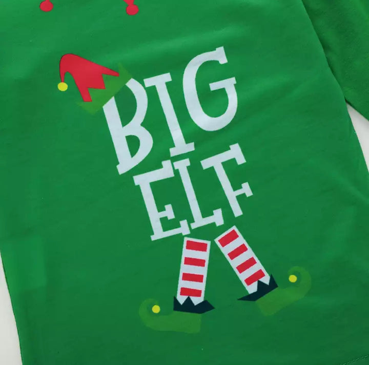 FAMILY OF ELVES - Children's Two Piece Green Matching Pyjama Set - My Christmas Pyjamas