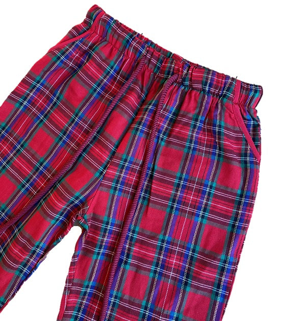 PERFECTLY PLAID (Luxury Range) - Children's Two Piece Red Long Matching Pyjama Set