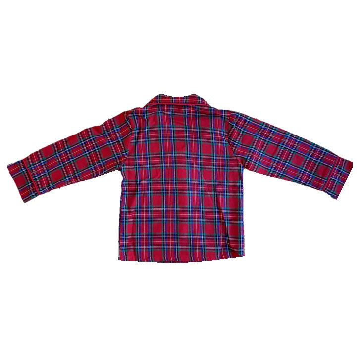 PERFECTLY PLAID (Luxury Range) - Children's Two Piece Red Long Matching Pyjama Set