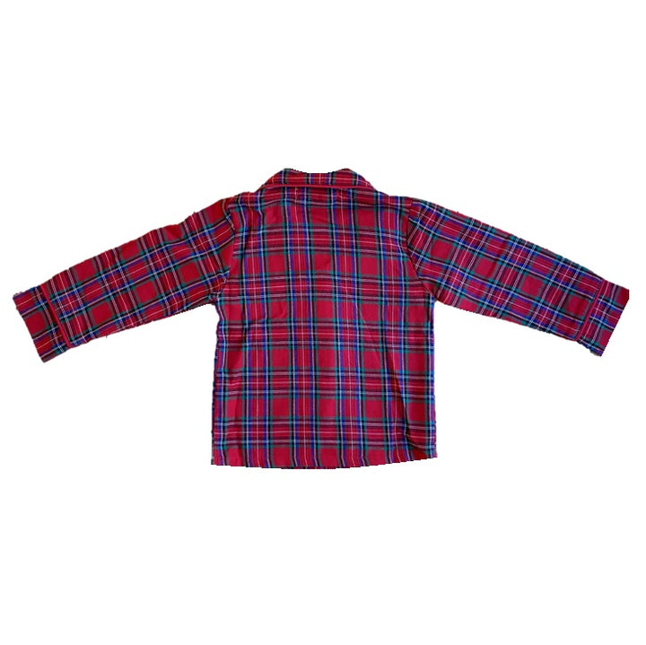 PERFECTLY PLAID (Luxury Range) - Children's Two Piece Red Long Matching Pyjama Set