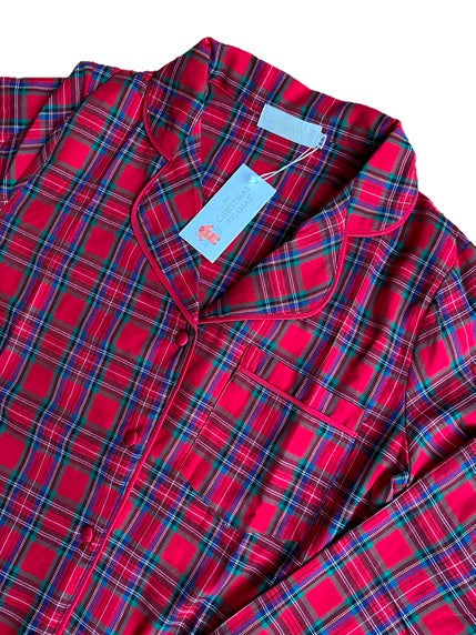 PERFECTLY PLAID (Luxury Range) - Women's Two Piece Red Long Matching Pyjama Set