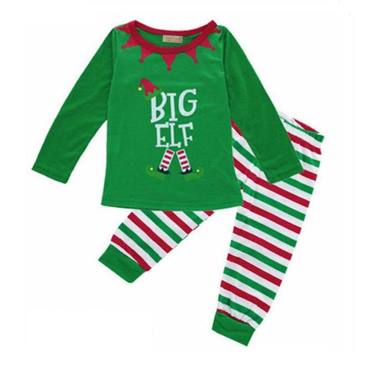 (DISCONTINUED) FAMILY OF ELVES - Children's Two Piece Green Matching Pyjama Set - 12-18 Months