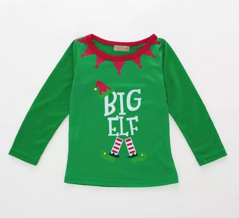 (DISCONTINUED) FAMILY OF ELVES - Children's Two Piece Green Matching Pyjama Set - 12-18 Months