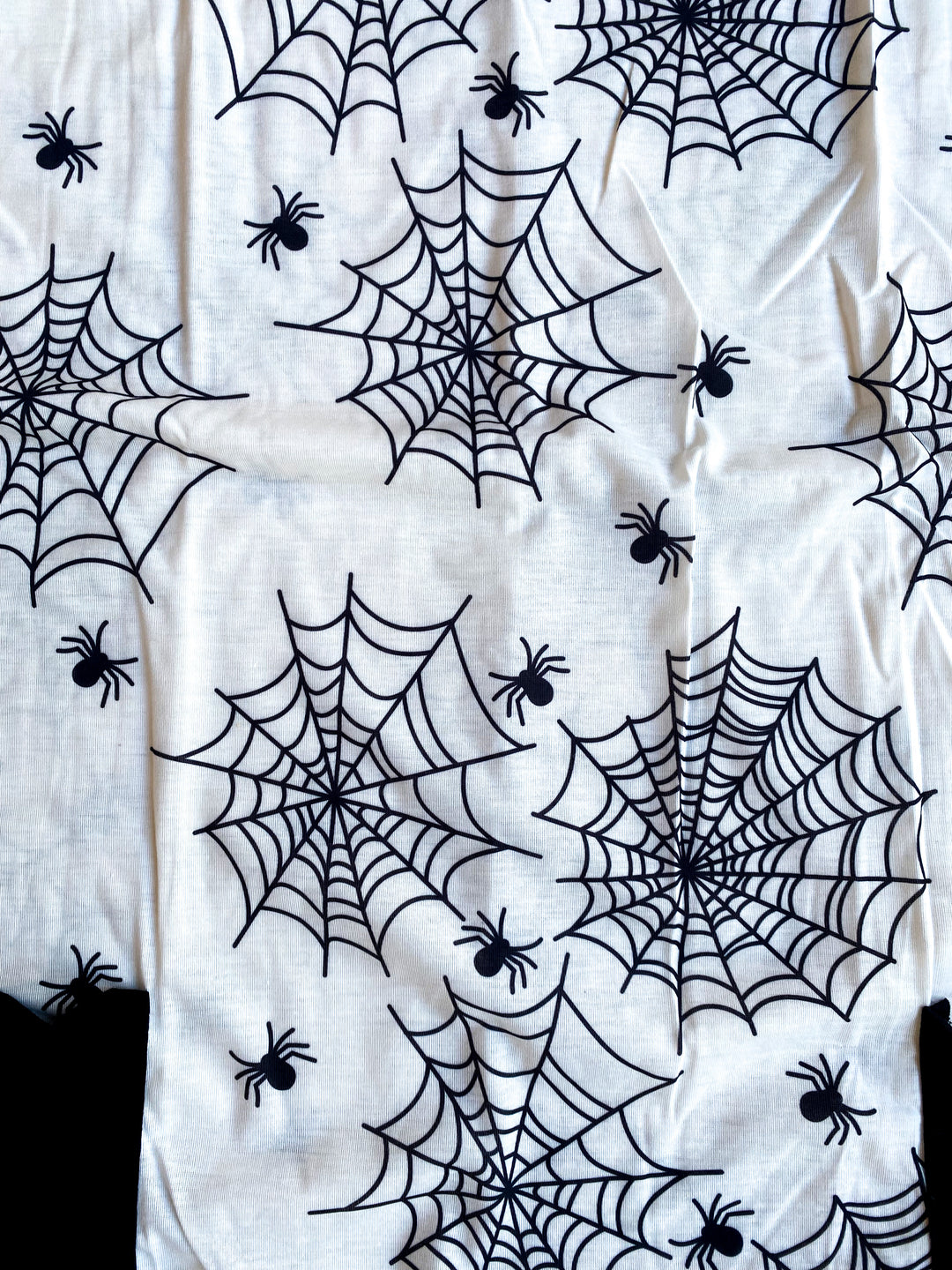 (SAMPLE) Women's Halloween White Black Spider Top - UK 10-12