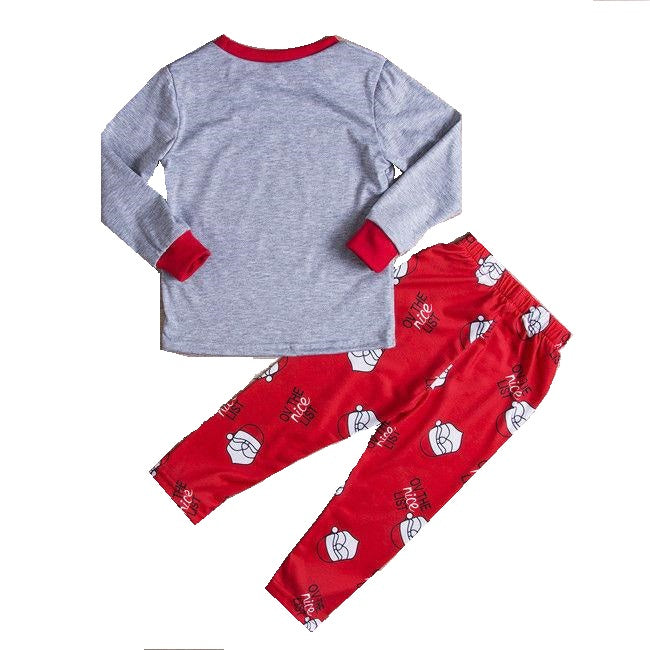 DEAR SANTA - Girl's Two Piece Grey Matching Pyjama Set - My Christmas Pyjamas