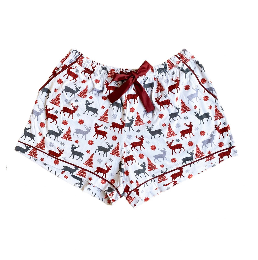 CHRISTMAS KISSES (2023) - Women's Two Piece Red Short Matching Pyjama Set