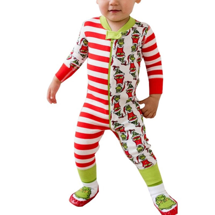 MERRY GRINCHMAS! - Baby's One Piece Matching Pyjama Set - My Christmas Pyjamas