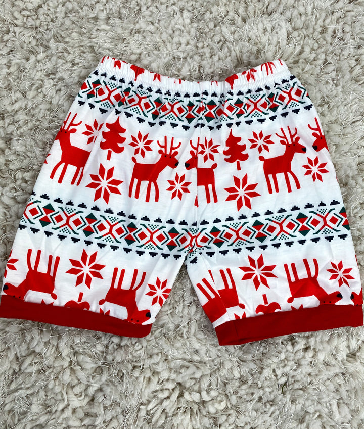 RUDOLPH (Special Edition) - Children's Two Piece White Matching Pyjama Set