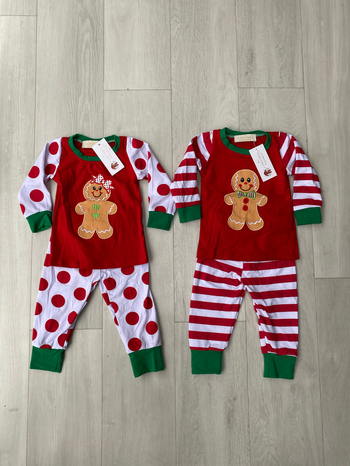 (DISCONTINUED) GINGERBREAD - Boy's Stripe Two Piece Pyjama Set