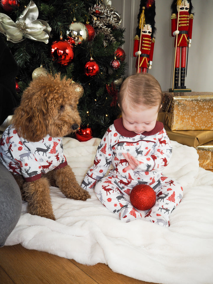 CHRISTMAS KISSES (2023) - Pet One Piece Red Matching Pyjama Set