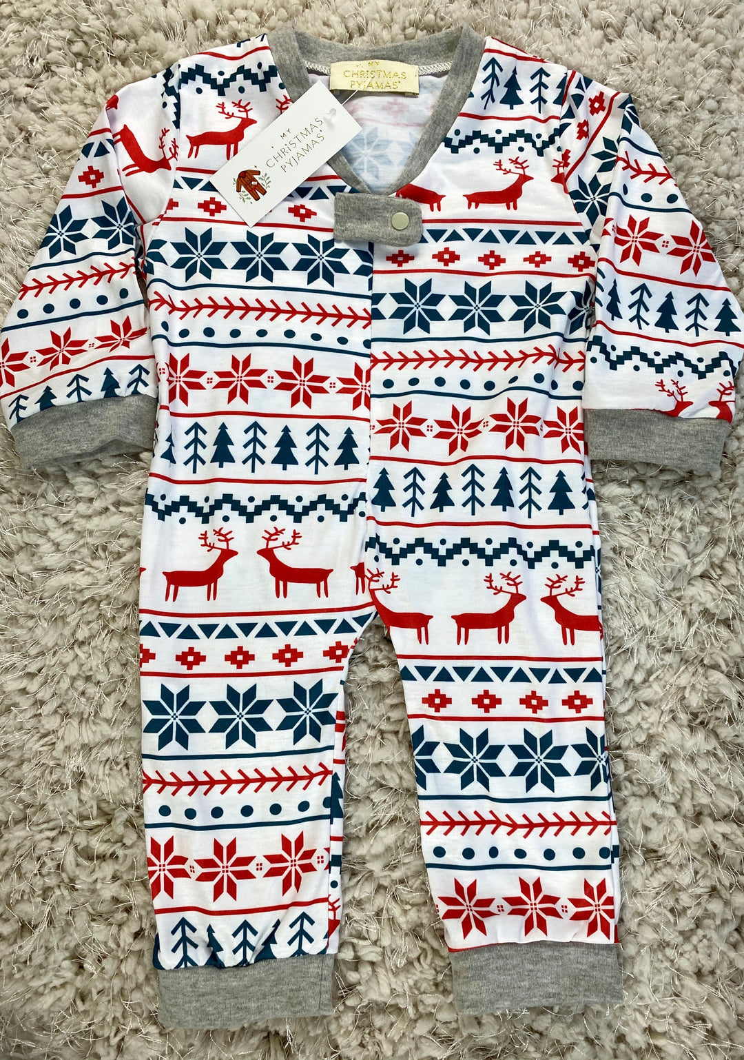 HAPPY HOLIDAYS - Baby's One Piece Matching Pyjama Set