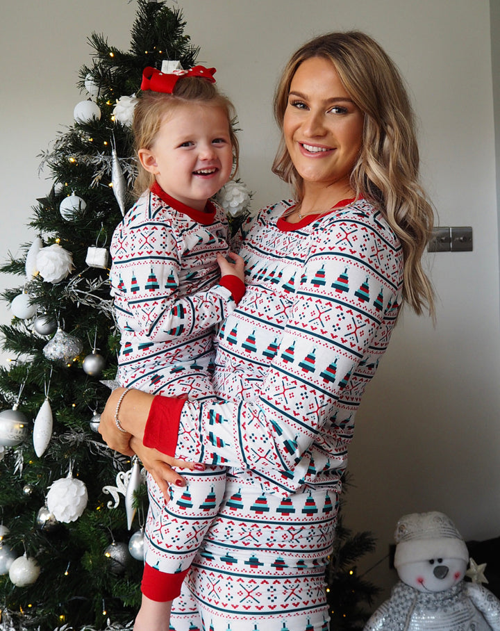 FIR & FESTIVITIES - Baby's One Piece Matching Pyjama Set