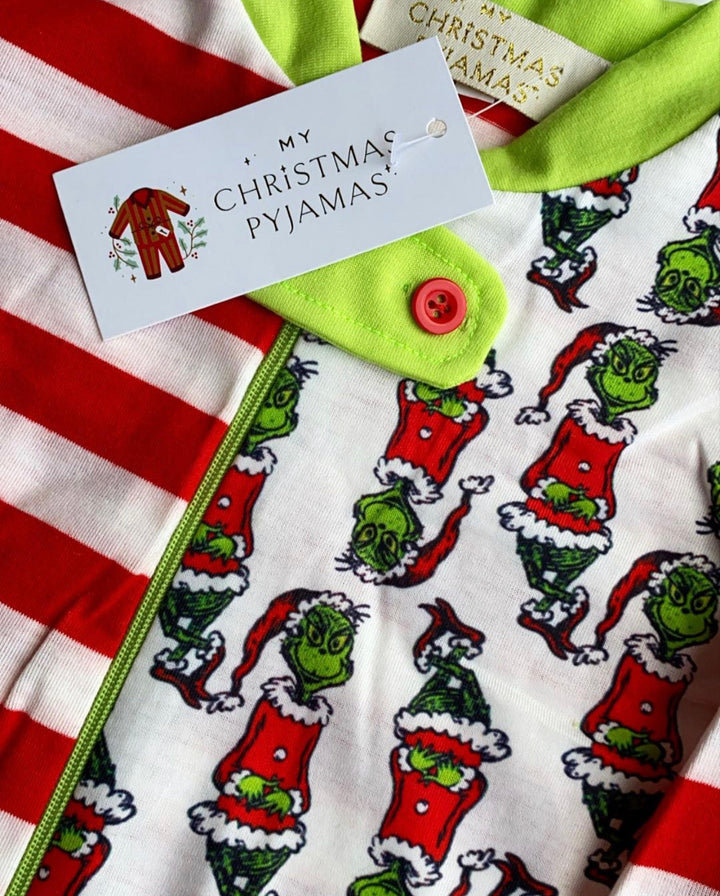 MERRY GRINCHMAS - Baby's One Piece Matching Pyjama Set