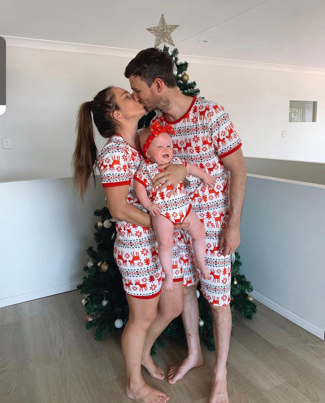 RUDOLPH (Special Edition) - Men's Two Piece White Matching Pyjama Set