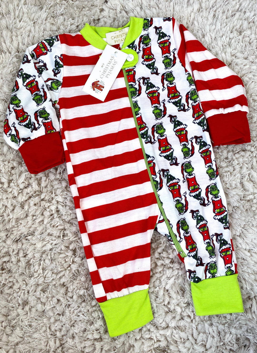 MERRY GRINCHMAS - Baby's One Piece Matching Pyjama Set