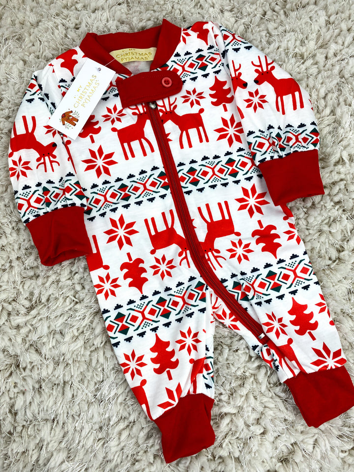 RUDOLPH - Baby's One Piece Matching Pyjama Set