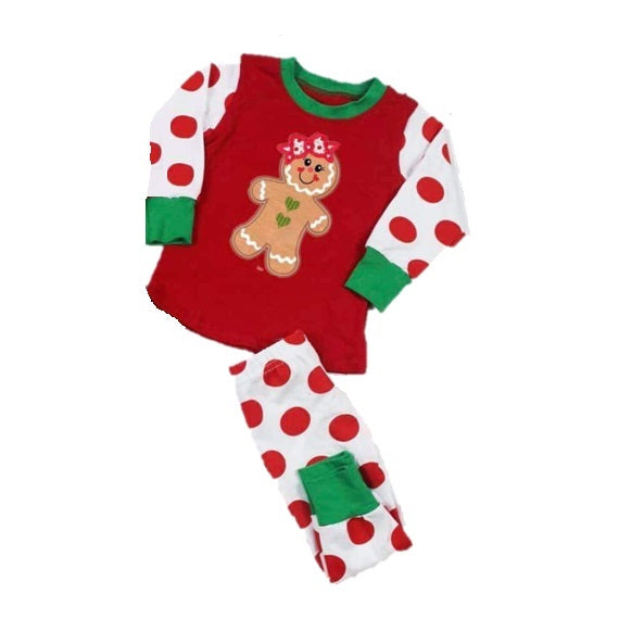 (DISCONTINUED) GINGERBREAD - Girl's Polka Two Piece Pyjama Set