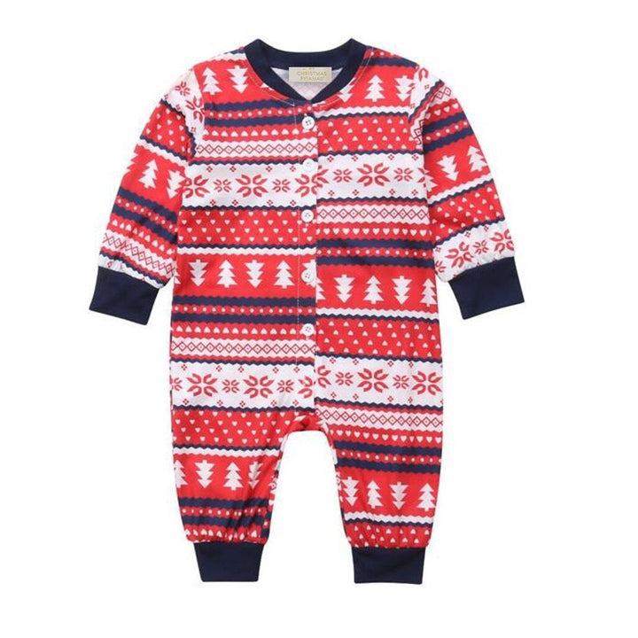 WINTER WONDERLAND (2020 STYLE) - Baby's One Piece Red Matching Pyjama Set