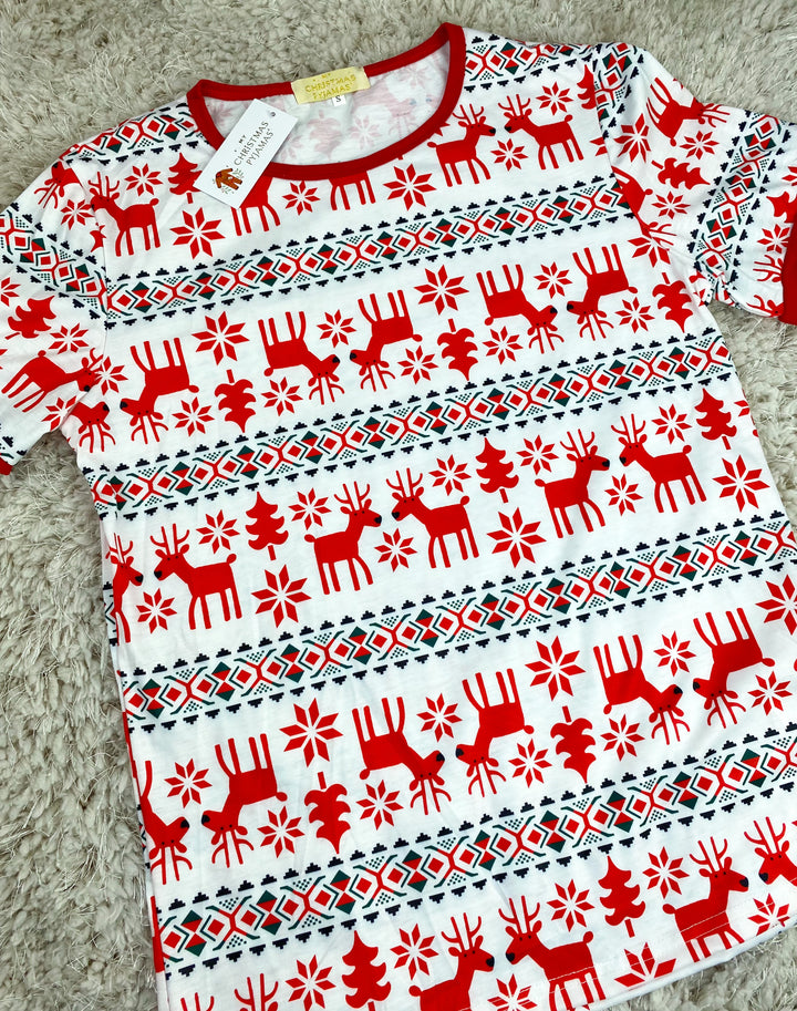 RUDOLPH (Special Edition) - Men's Two Piece White Matching Pyjama Set