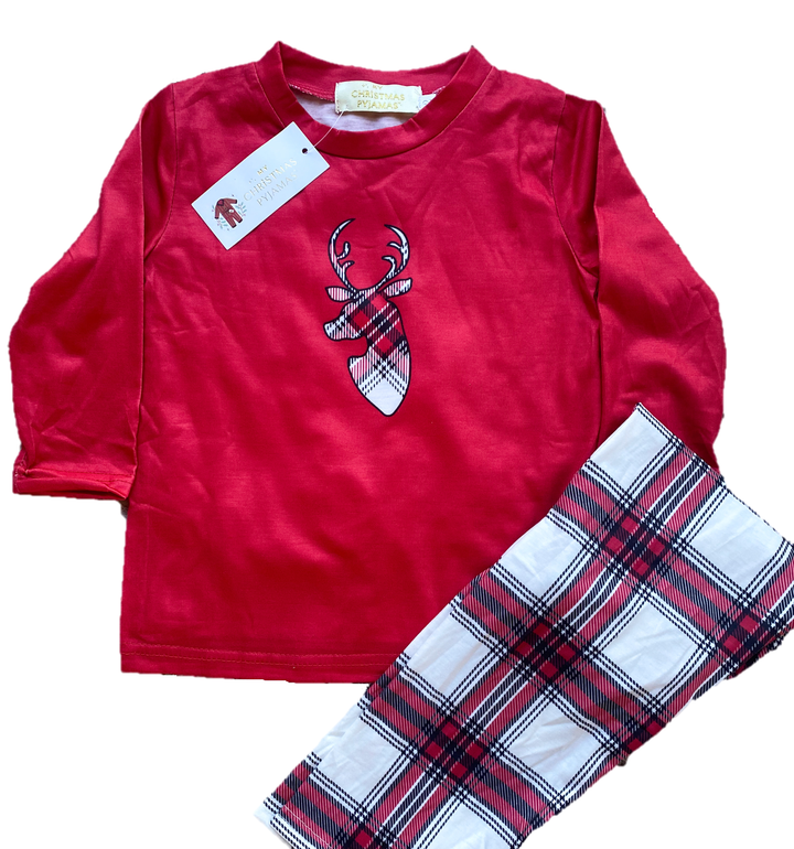 MERRY & BRIGHT - Children's Two Piece Red Matching Pyjama Set