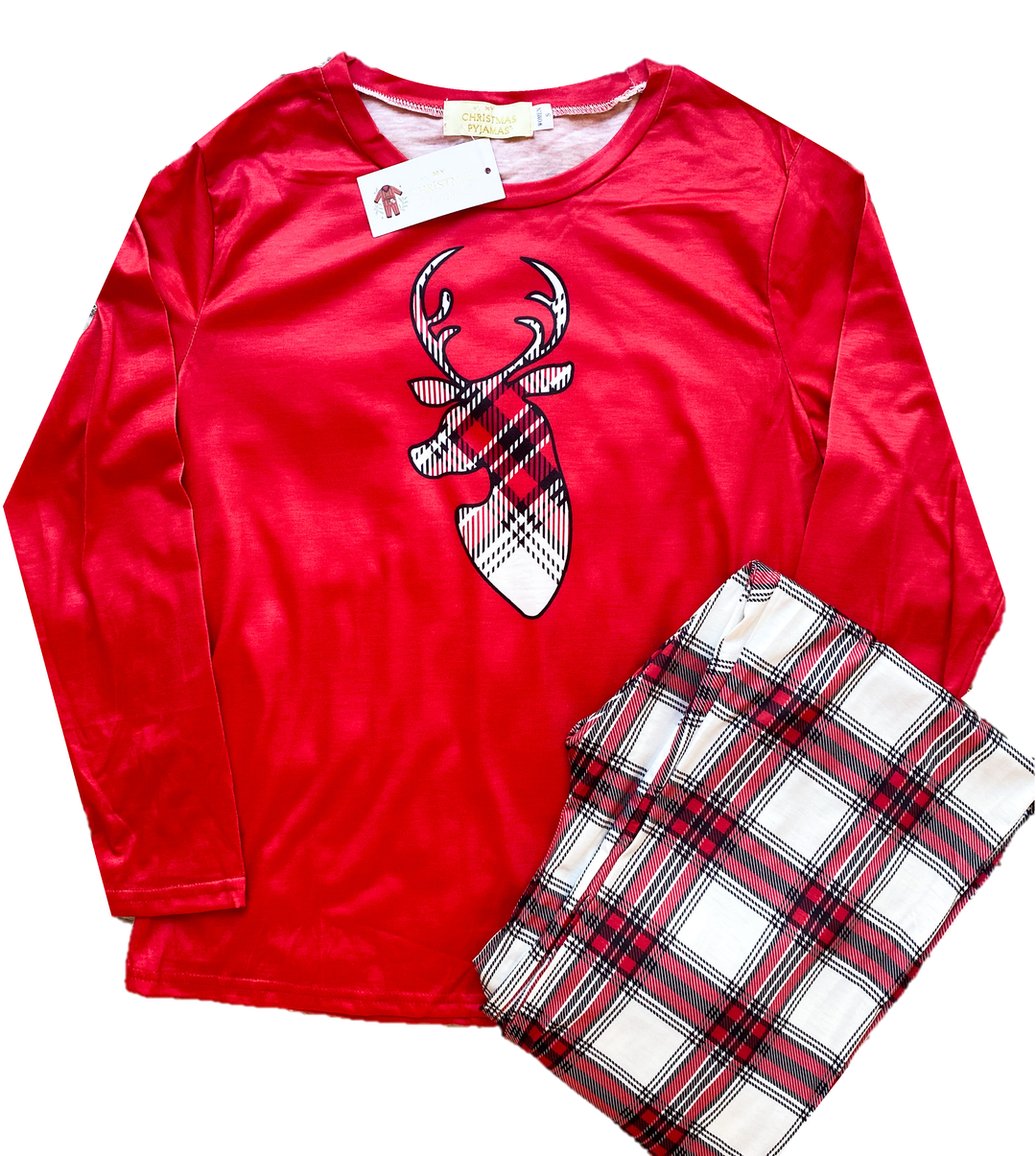 MERRY & BRIGHT - Women's Two Piece Red Matching Pyjama Set