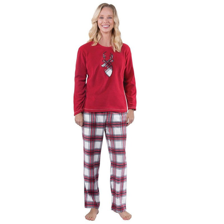 MERRY & BRIGHT - Women's Two Piece Red Matching Pyjama Set - My Christmas Pyjamas