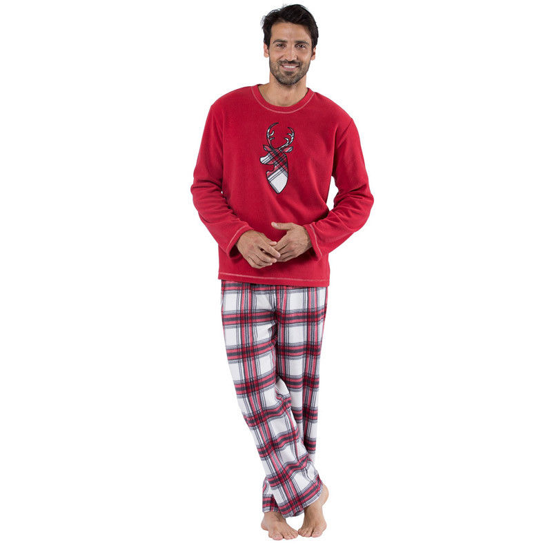 MERRY & BRIGHT - Men's Two Piece Red Matching Pyjama Set - My Christmas Pyjamas