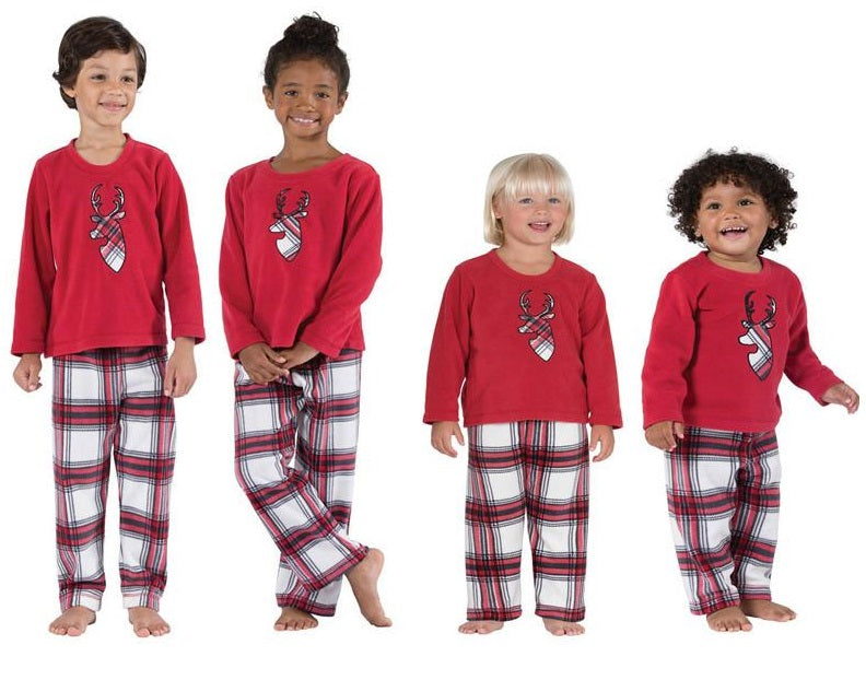 MERRY & BRIGHT - Children's Two Piece Red Matching Pyjama Set - My Christmas Pyjamas